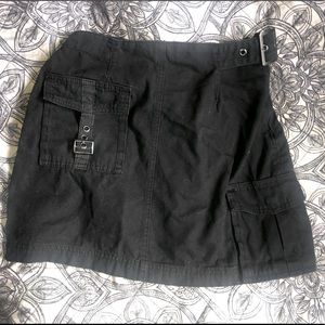 INDUSTRIAL BLACK DENIM SKIRT